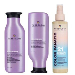 Pureology Hydrate Sheer Shampoo and Conditioner AND FANATIC SPRAY